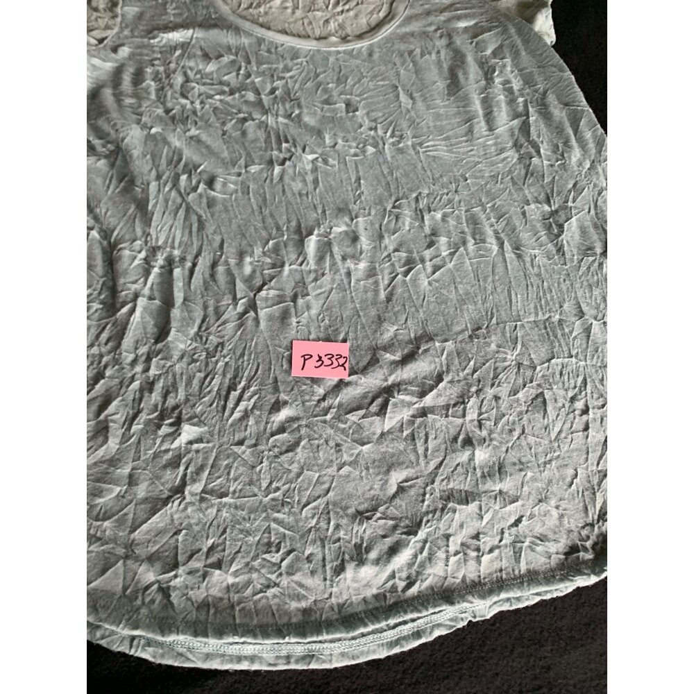 Simply Vera Vera Wang Ladies Crinkle-Style Top Size Large Sage Green - Picture 8 of 9